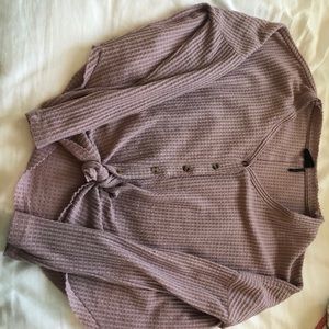 Long sleeve waffle shirt